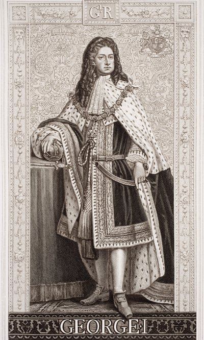 George I (1660-1727) z „Ilustrace anglické a skotské historie“ svazek II od English School
