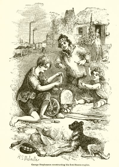 George Stephenson konstruoval svůj první parní stroj od English School
