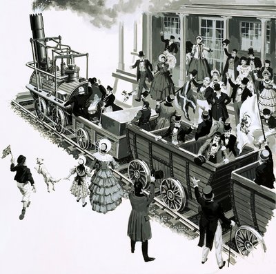 Locomotion George Stephensona dorazil do Darlingtonu od English School