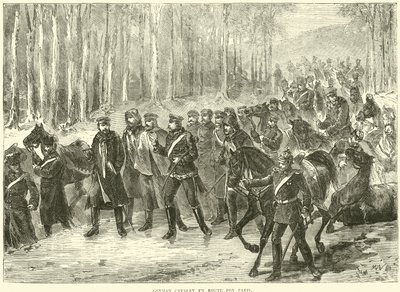 Německá kavalérie na cestě do Paříže, říjen 1870 od English School