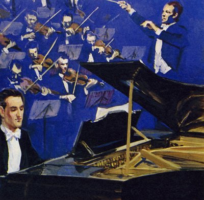 Gershwin sám provedl Koncert in F v Carnegie Hall od English School