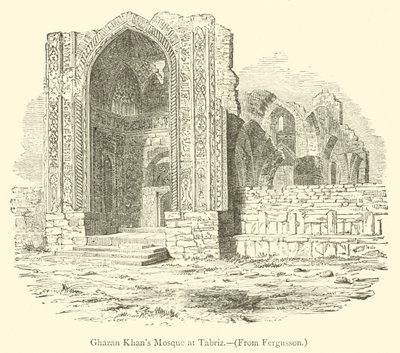 Ghazanova mešita v Tabrízu (rytina) od English School