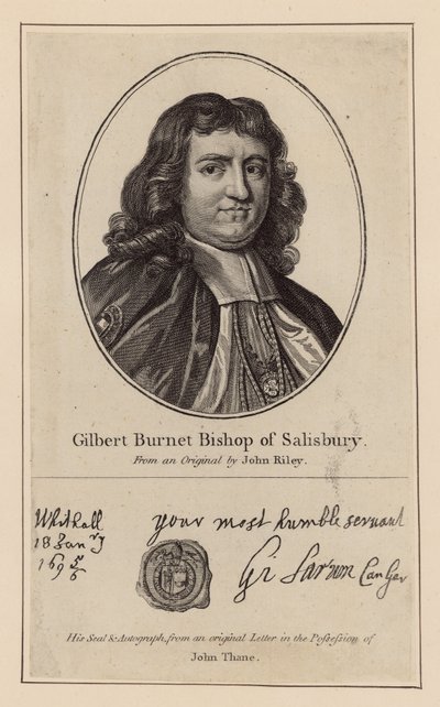 Gilbert Burnet, biskup ze Salisbury od English School