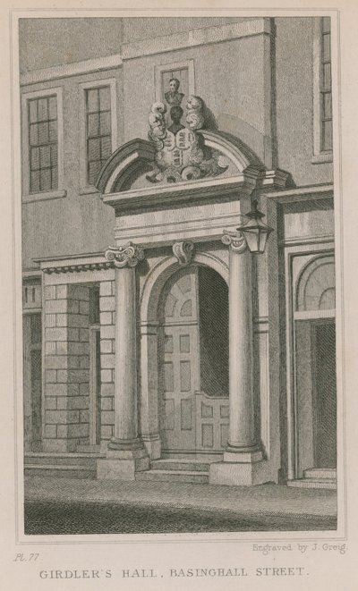 Girdlers Hall, Basinghall Street, Londýn od English School