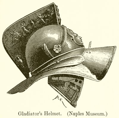 Helma gladiátorů. (Neapolské muzeum) od English School
