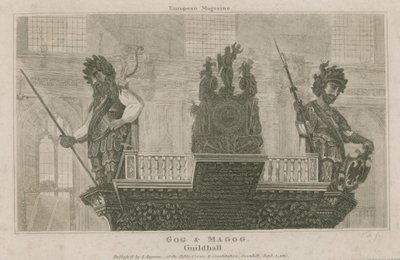 Gog a Magog, Guildhall, Londýn od English School
