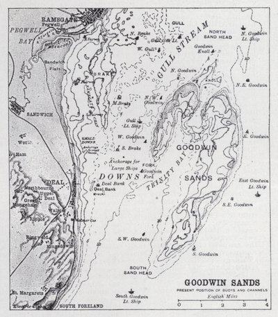 Goodwin Sands (litho) od English School