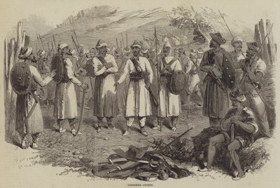 Goorkha Chiefs (rytina) od English School
