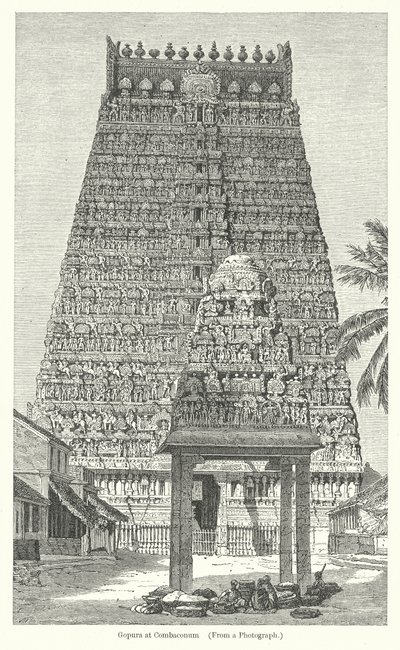 Gopura na Combaconum (rytina) od English School