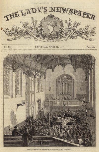Velká konference disidentů v Crosby Hall, Londýn, 1847 od English School