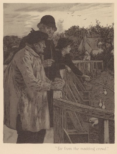 Grayovy elegie: Gray: "Daleko od bláznivého davu" (litografie) od English School