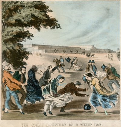 Velká výstava za větrného dne, 1851 od English School