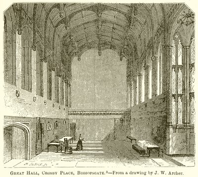 Velká síň, Crosby Place, Bishopsgate od English School
