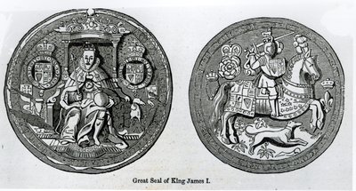 Velká pečeť Jakuba I. (1566-1625) od English School