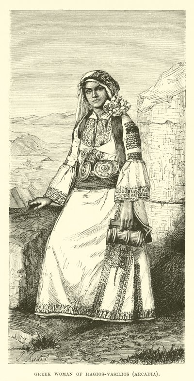 Řecká žena z Hagios-Vasilios, Arcadia od English School
