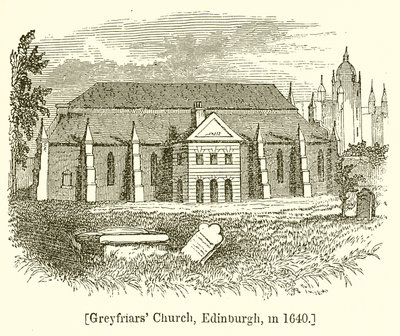 Greyfriars Church, Edinburgh, v roce 1640 od English School