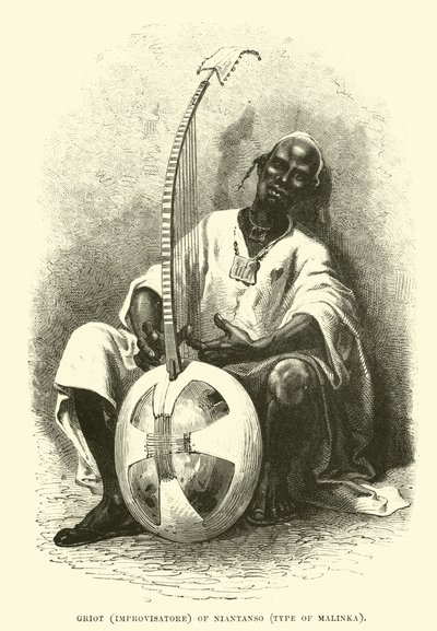 Griot (Improvisatore) z Niantanso, typ Malinka od English School
