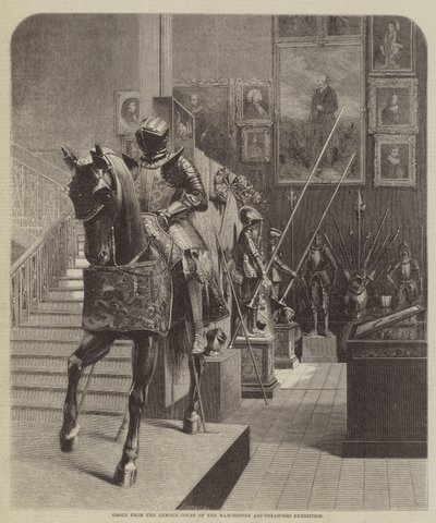 Skupina z Armor Court výstavy Manchester Art-Treasures (rytina) od English School