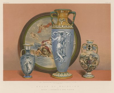 Skupina majoliky od pánů J Wedgwood and Sons, Etruria od English School