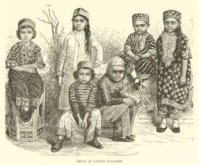 Skupina parsských dětí od English School