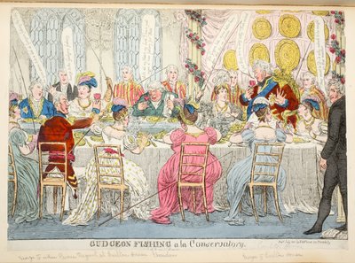 Gudgeon Fishing a la Conservatory, hospoda. 1811 od English School