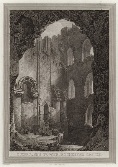 Gundulphs Tower, Rochester Castle od English School