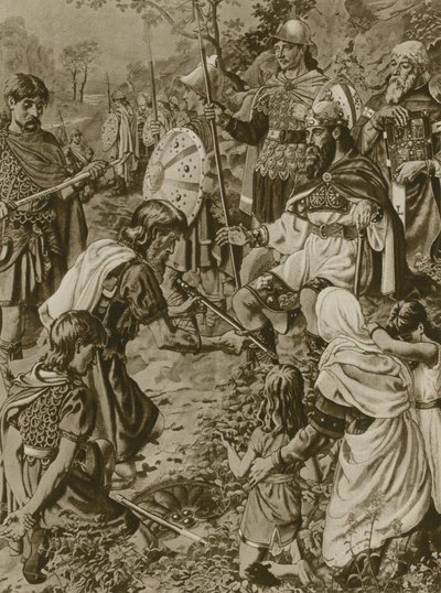 Podřízení Guthrums Alfrédovi Velikému (hlubotisk) od English School