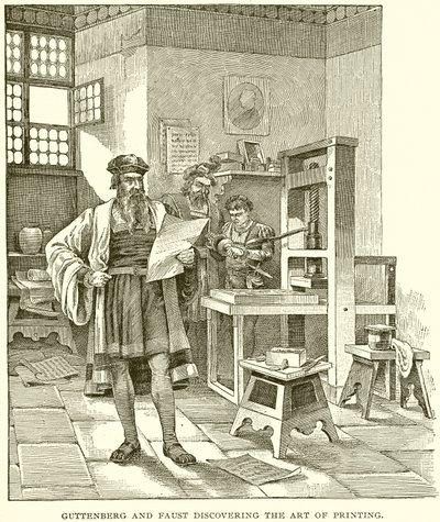 Guttenberg a Faust objevili umění tisku od English School