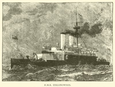 HMS Collingwood (rytina) od English School