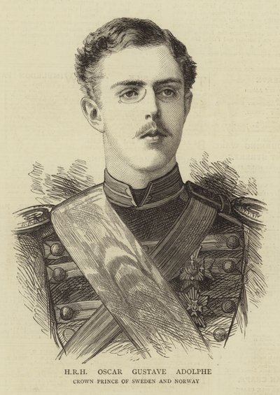 Jeho královská výsost Oscar Gustave Adolphe (rytina) od English School