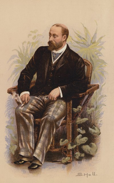 Jeho výsost princ z Walesu, budoucí král Edward VII (barevná litografie) od English School