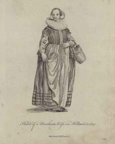 Zvyk kupecké manželky v Holandsku v roce 1640 od English School