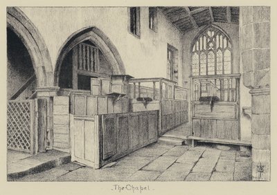 Haddon Hall, The Chapel (litho) od English School