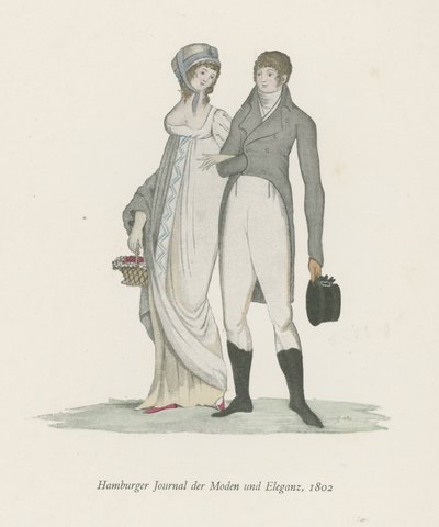 Hamburkský deník módy a elegance, 1802 od English School