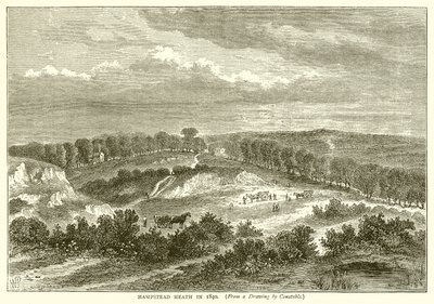 Hampstead Heath v roce 1840 od English School