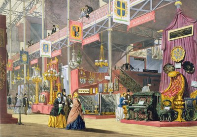 Železářské a řezbářské stroje, na velké výstavě v roce 1851, od Dickinsons Comprehensive Pictures od English School