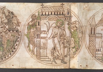 Harley Roll Y 6, Roundel 9, Roundel of St Guthlac (označený 