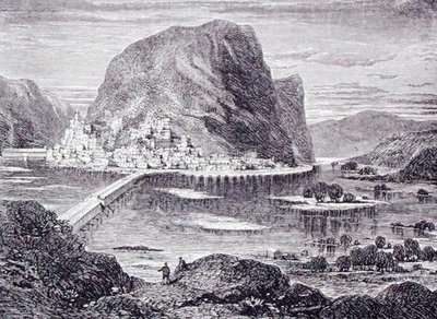 Harpers Ferry, Západní Virginie, USA, z „Galerie geografie“ od reverenda Thomase Milnera, vydáno kolem roku 1880 (rytina) od English School