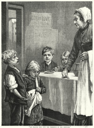 „Vedl ji do přítomnosti paní“ (rytina) od English School