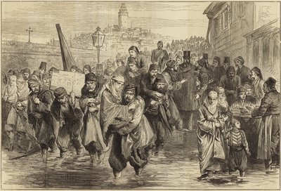 Silné deště v Konstantinopoli od English School