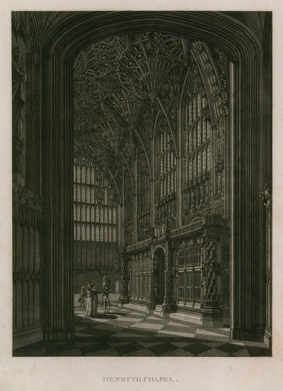 Henry 7th Chapel, Westminster Abbey, Londýn od English School
