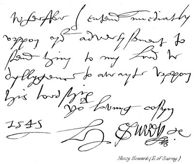 Henry Howard (E of Surrey) od English School