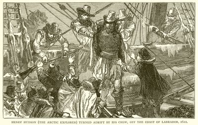 Henry Hudson (arktický průzkumník) zmítaný svou posádkou u pobřeží Labradoru, 1611 od English School