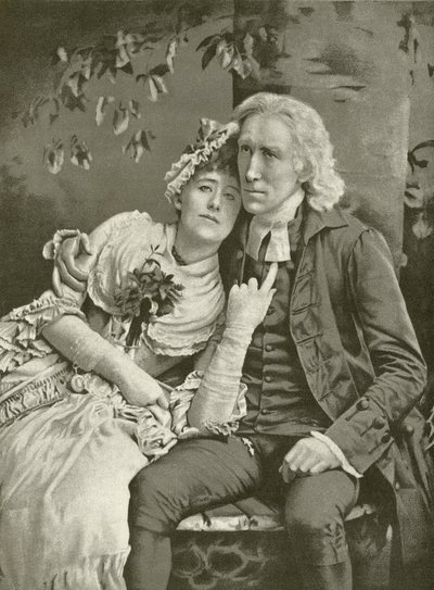 Henry Irving jako vikář a Ellen Terry jako Olivia (hlubotisk) od English School