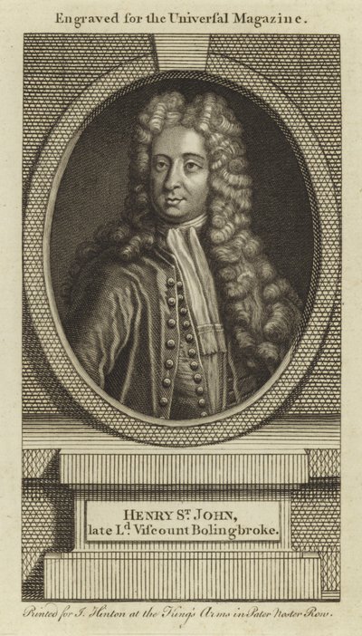 Henry St John, zesnulý lord vikomt Bolingbroke od English School