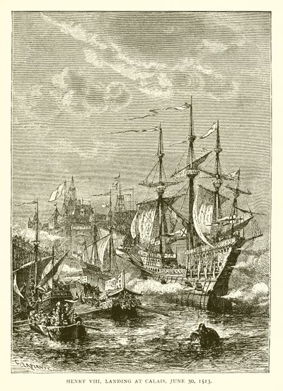 Přistání Jindřicha VIII v Calais, 30. června 1513 od English School