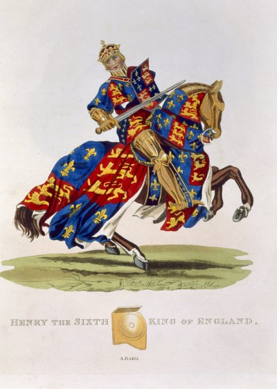 Jindřich VI., anglický král (1421-71), 1422, z Ancient Armour, Samuel Rush Meyrick, 1824 od English School