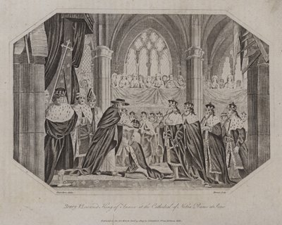 Jindřich VI. korunoval francouzského krále v katedrále Notre Dame v Paříži v roce 1431 od English School
