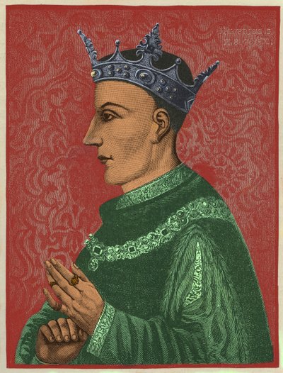 Jindřich V., anglický král, ilustrace z „Krátké historie anglického lidu, sv. II