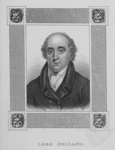 Henry Vassall-Fox, 3. baron Holland, anglický whigský politik od English School